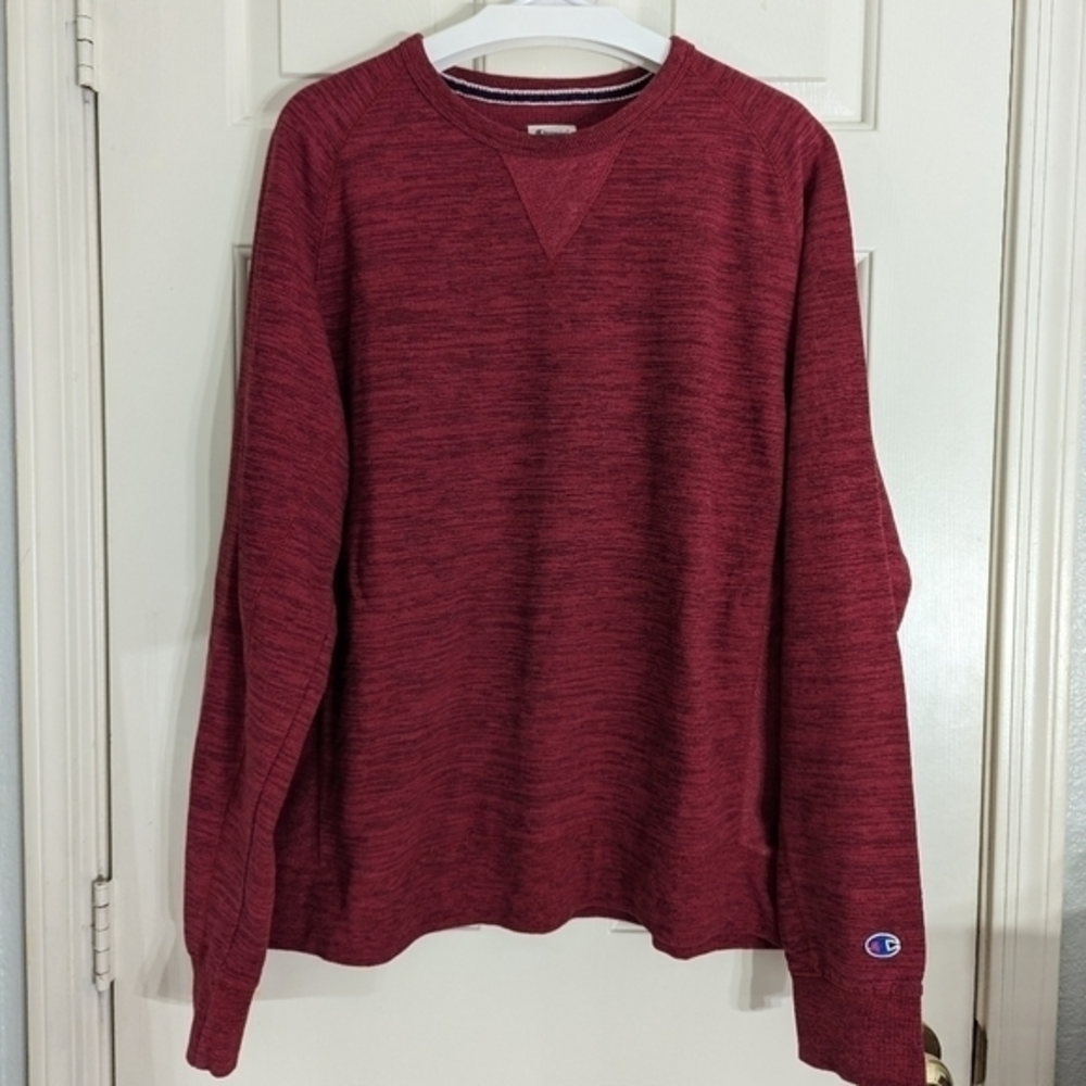 Champion Men's Crewneck Long Sleeve Pullover Relax Fit Burgundy‎ Size XXL